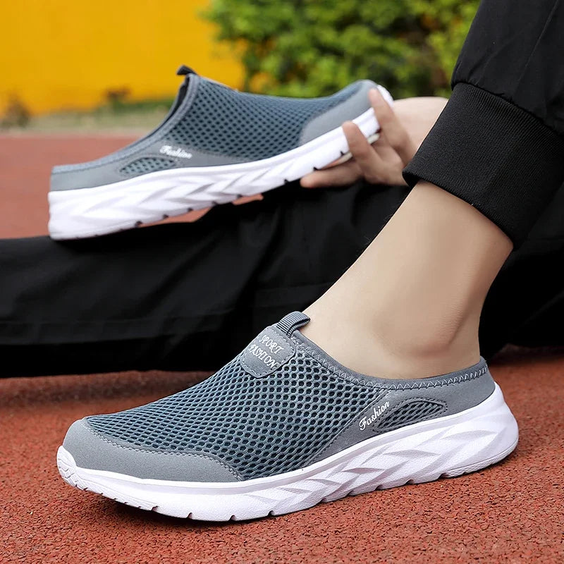 Men's Summer Breathable Mesh Casual Half Slippers