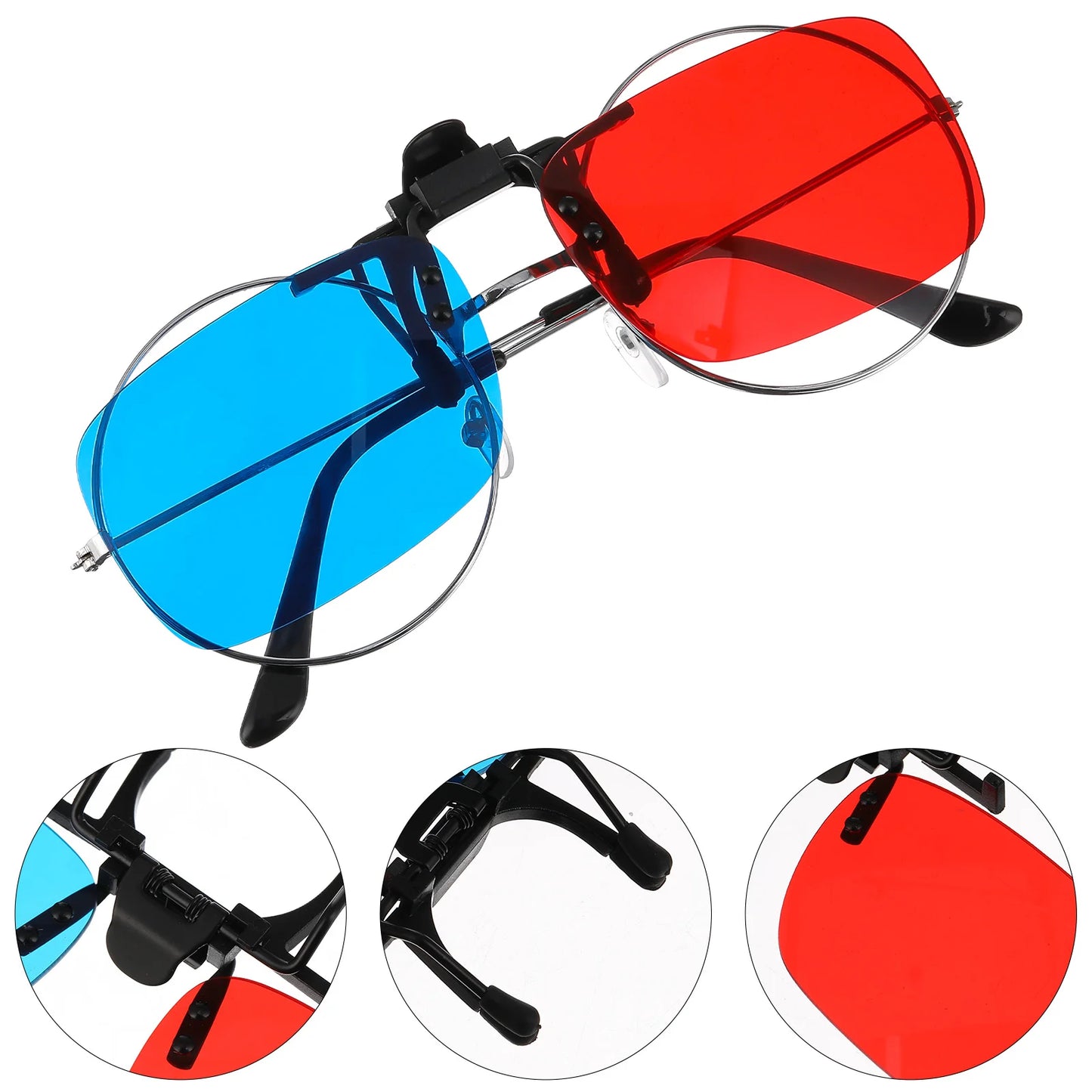 New 3D Red Blue Glasses Clip Myopia Friendly