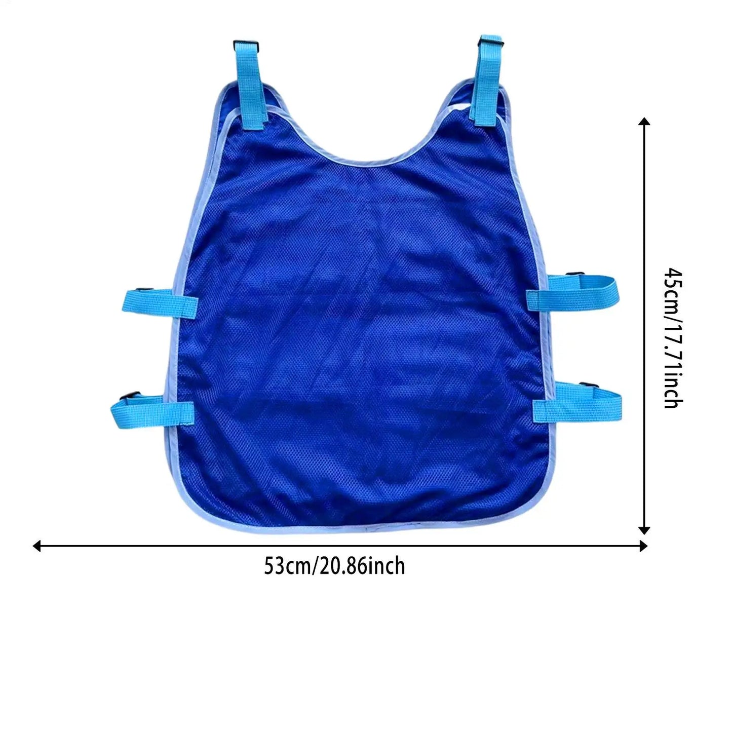 Men's Blue Summer Cooling Vest with Adjustable Fit