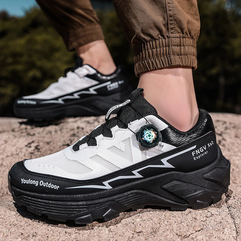 Men's Casual Outdoor Sneakers with Shock-Absorbing Sole