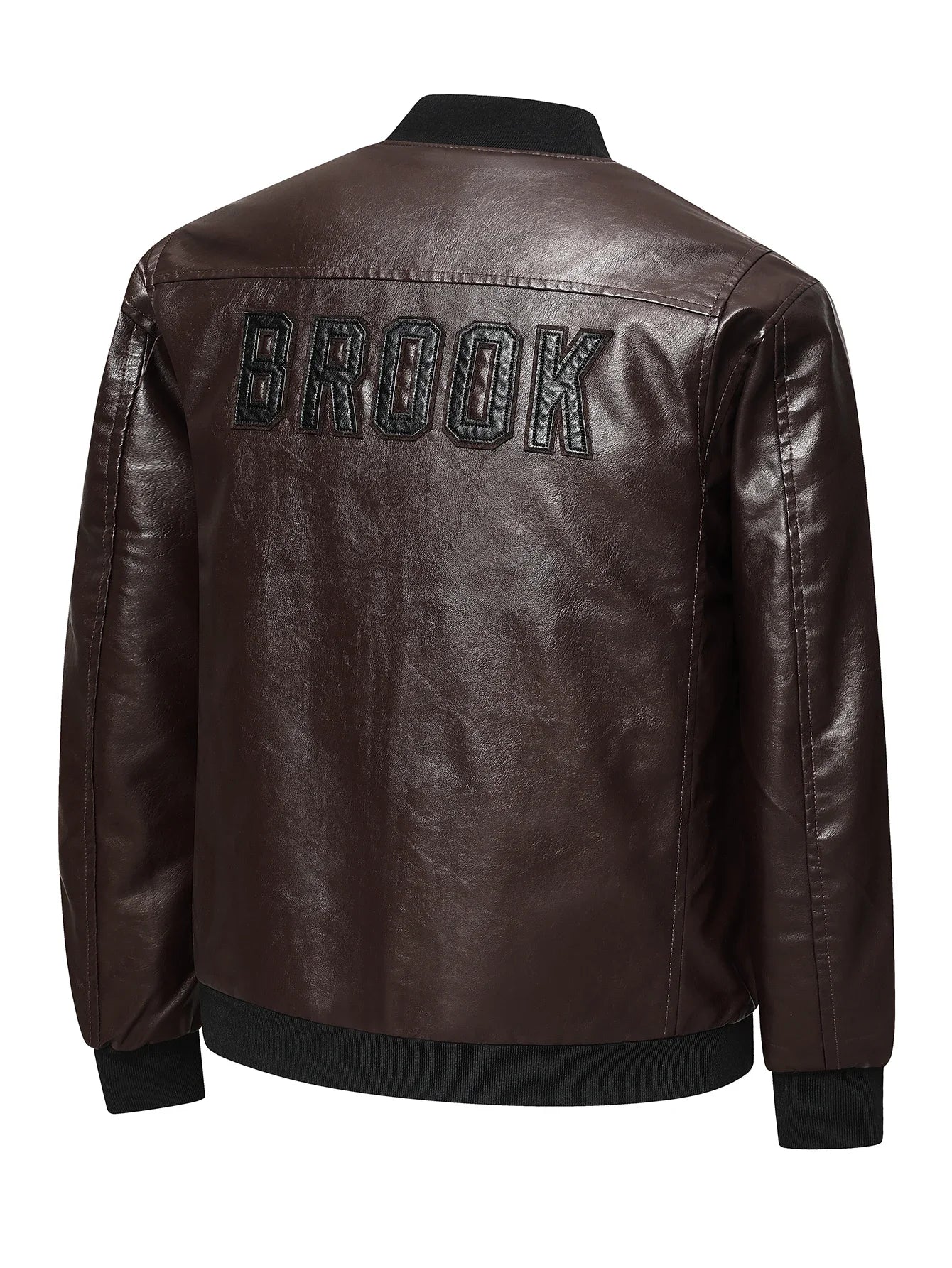 Men's Bomber Jacket Casual Long Sleeve Zip-Up Collar with Pockets Outerwear