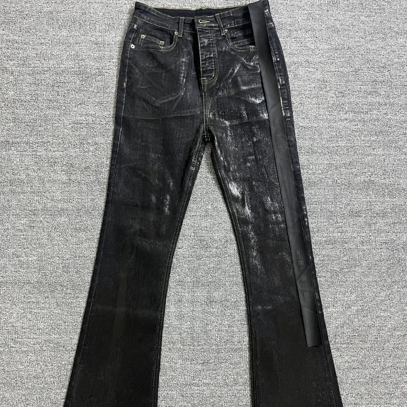 Men's High Stretch Wax Coated Denim Pants