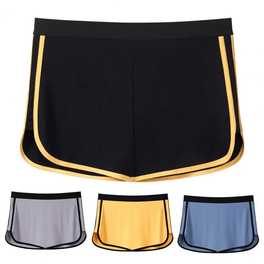 Men Shorts Underwear With Triangle Lining Elastic Waist Double-Layer Design