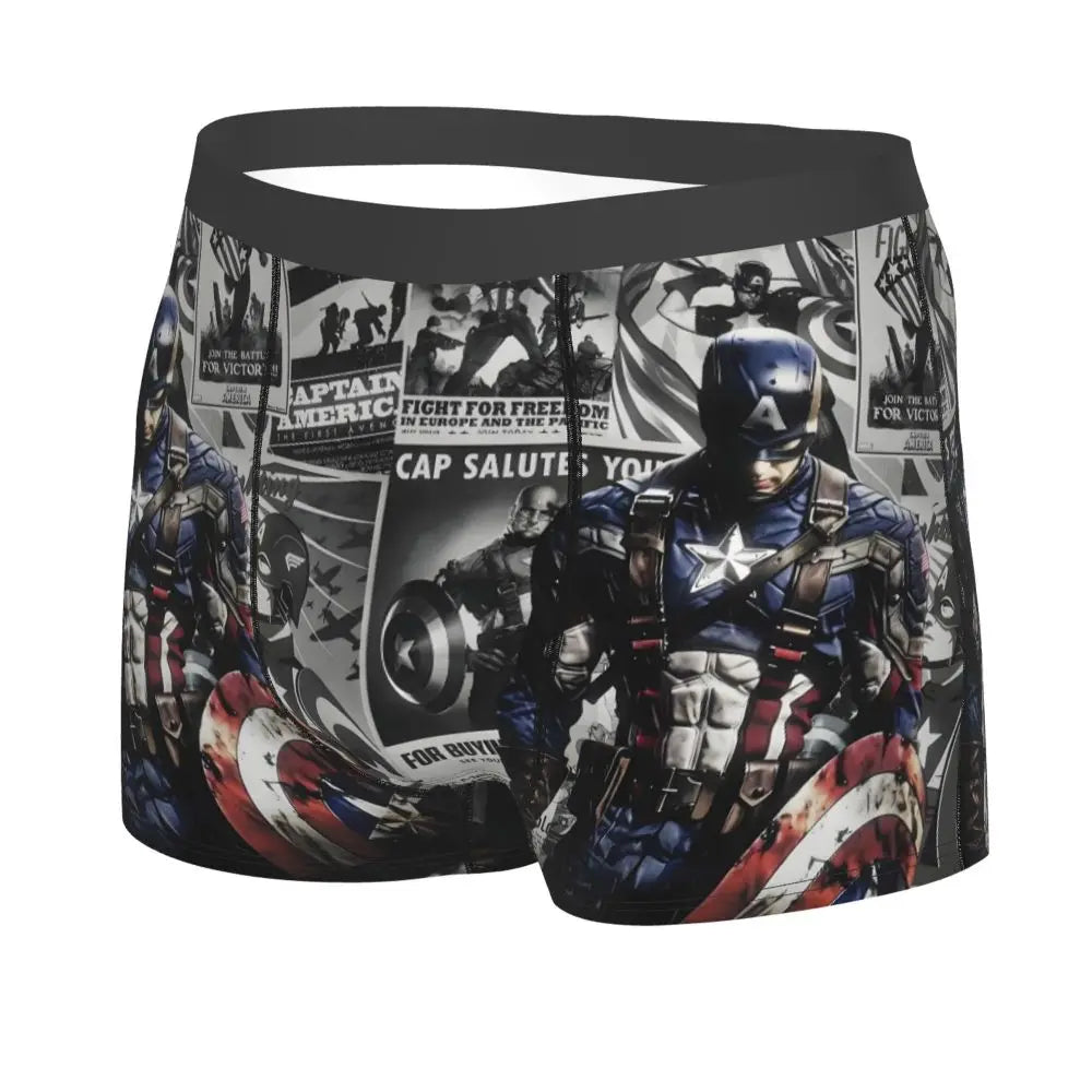 Captain America Comics Design Boxer Shorts for Men by MINISO