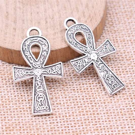 Pharaoh Gemeidax Double Sided Ankh Cross Charm Ankh Pendant