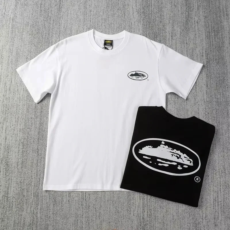 Small Boat Printed Cotton T-Shirt for Men