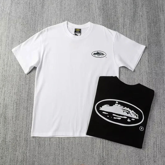 Small Boat Printed Cotton T-Shirt for Men