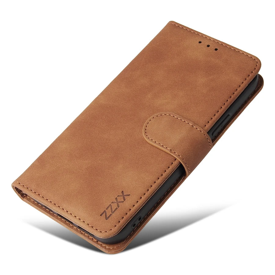 Brand ZZXX Leather Wallet Phone Case For iPhone 16e 16 Pro Max  Plus Flip Card