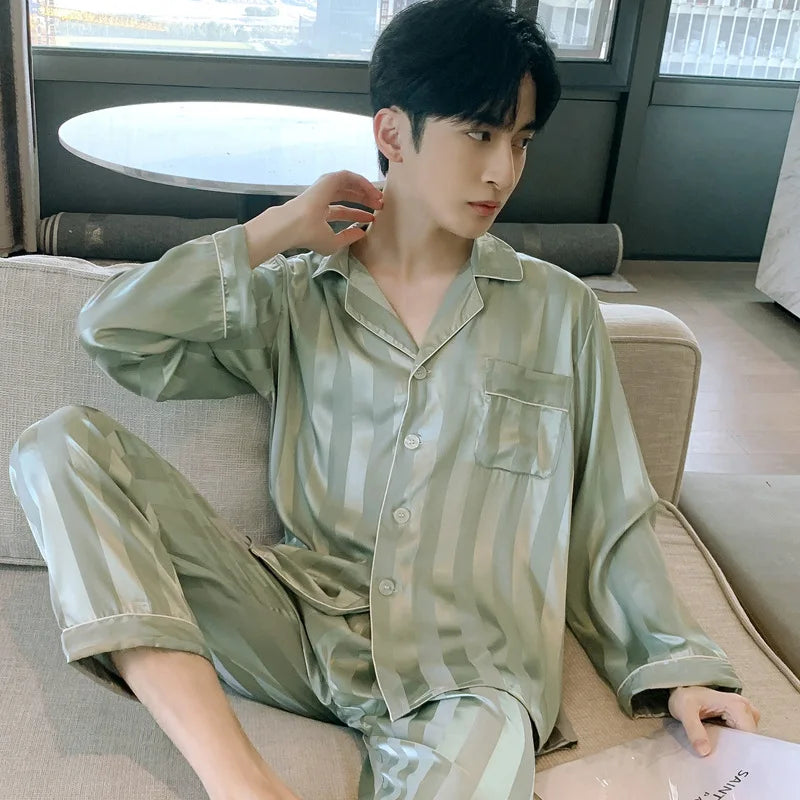 Thin Ice Silk Pajamas for Men