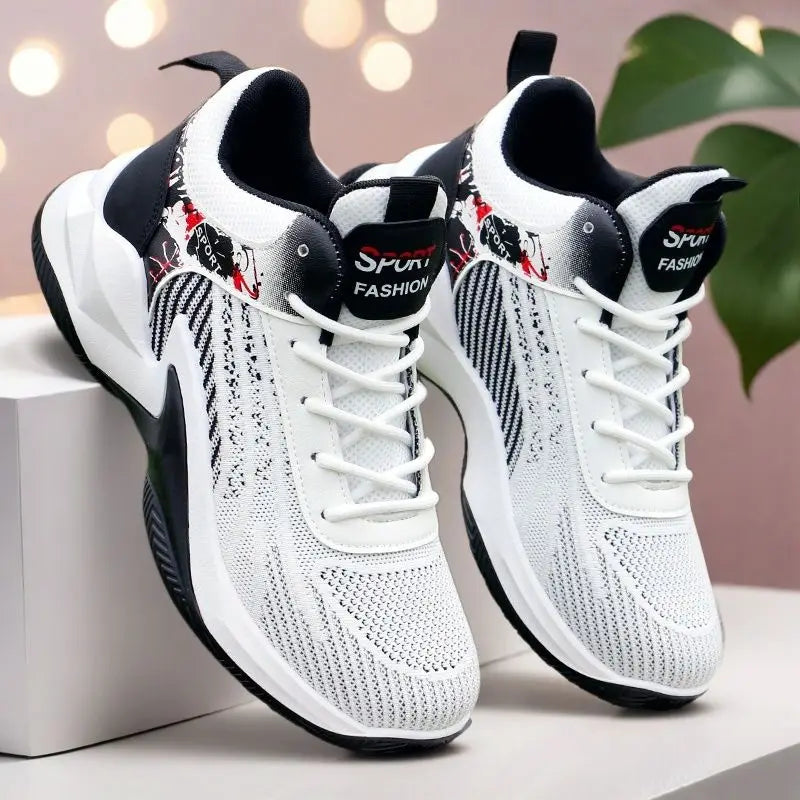 Men's High-Top Basketball Sneakers Breathable Sport Shoes