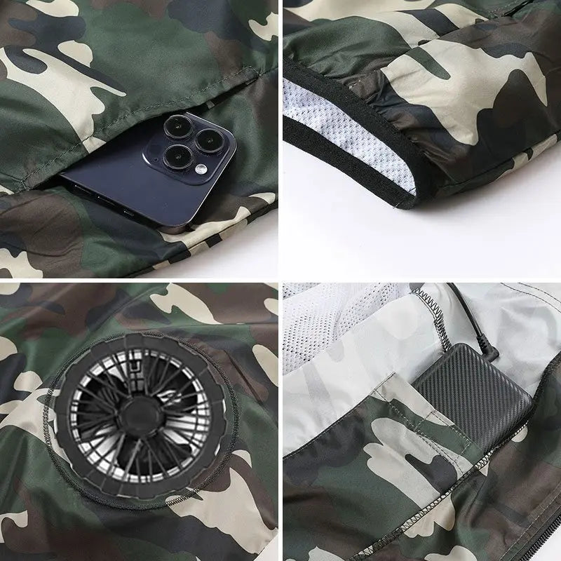 Men's Cooling Vest USB Air Conditioner Fan Jacket