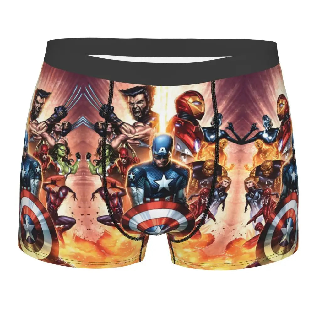 Captain America Comics Design Boxer Shorts for Men by MINISO