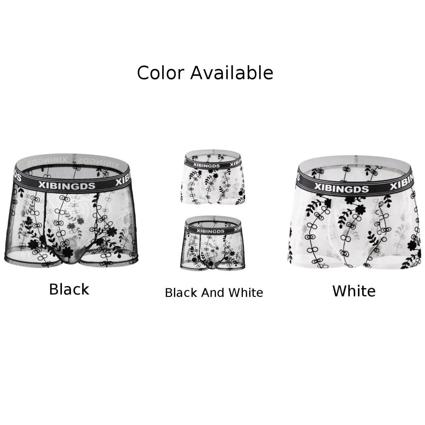 See Through Mesh Boxer Briefs for Men