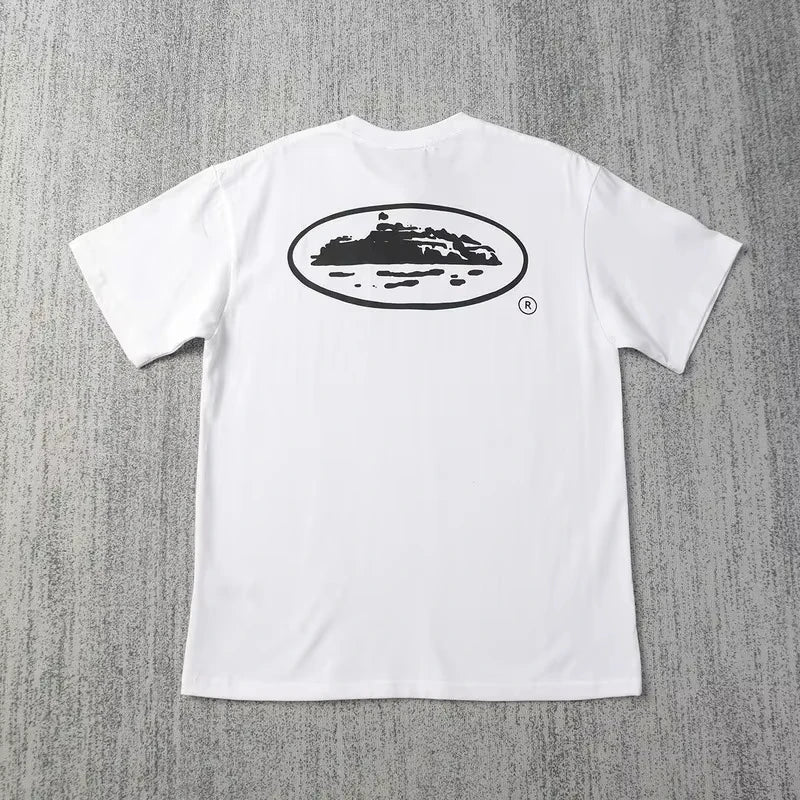 Small Boat Printed Cotton T-Shirt for Men