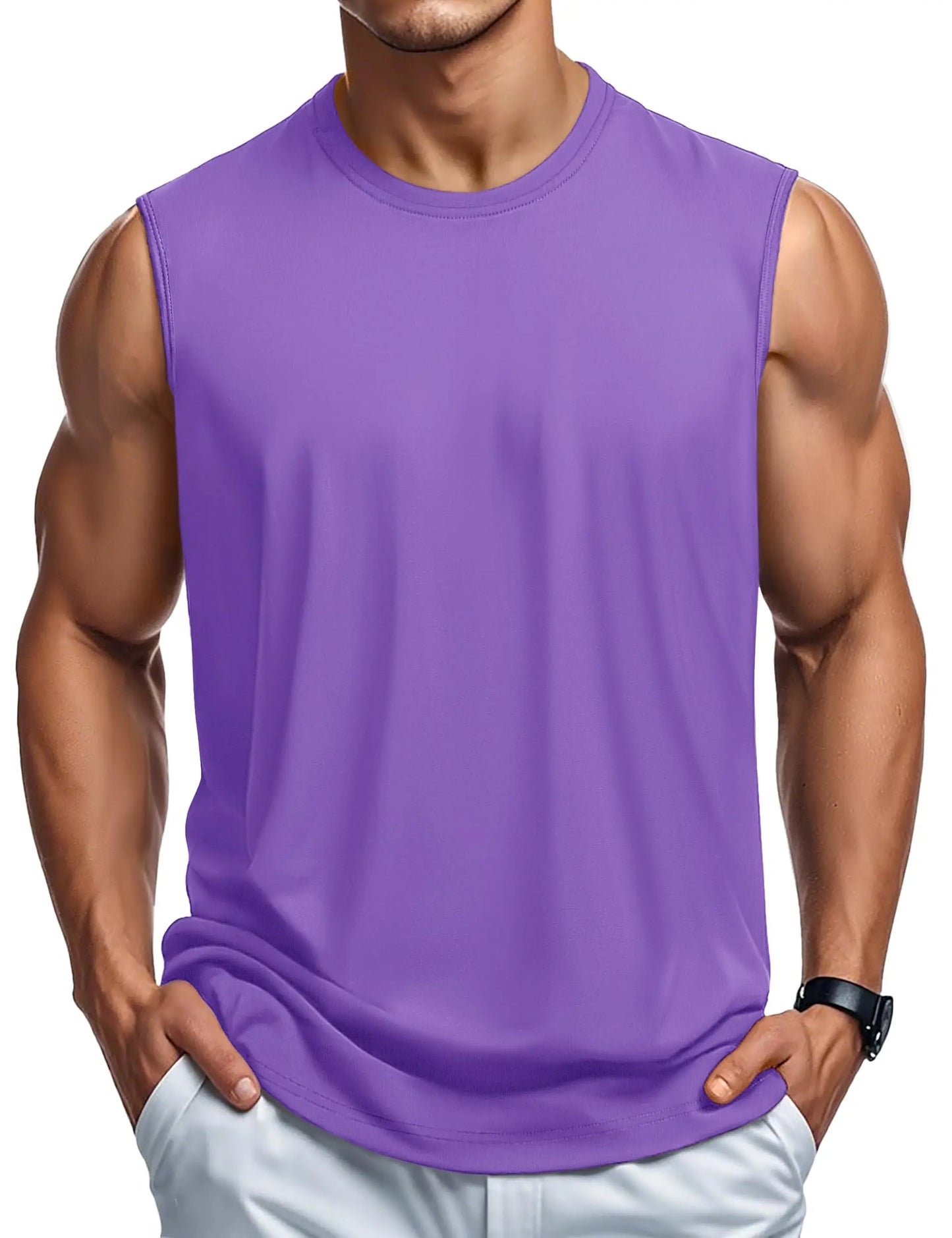 MAGCOMSEN Men's Cotton Sports Tank Top for Summer