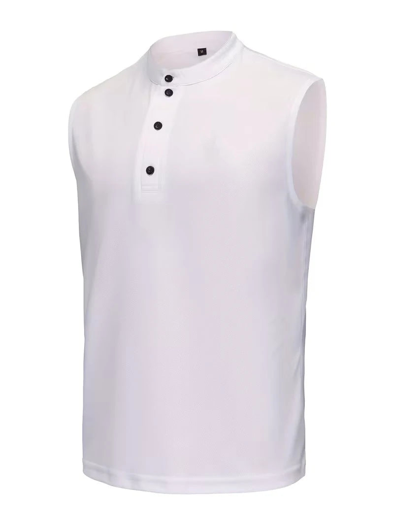 Men's Casual Summer Tank Top with Milano Embroidery