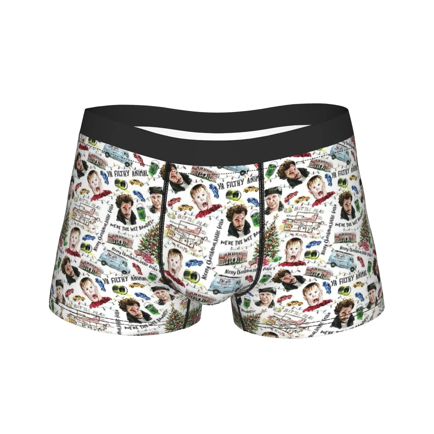 Men's Home Alone 1990 Movie Print Boxer Shorts