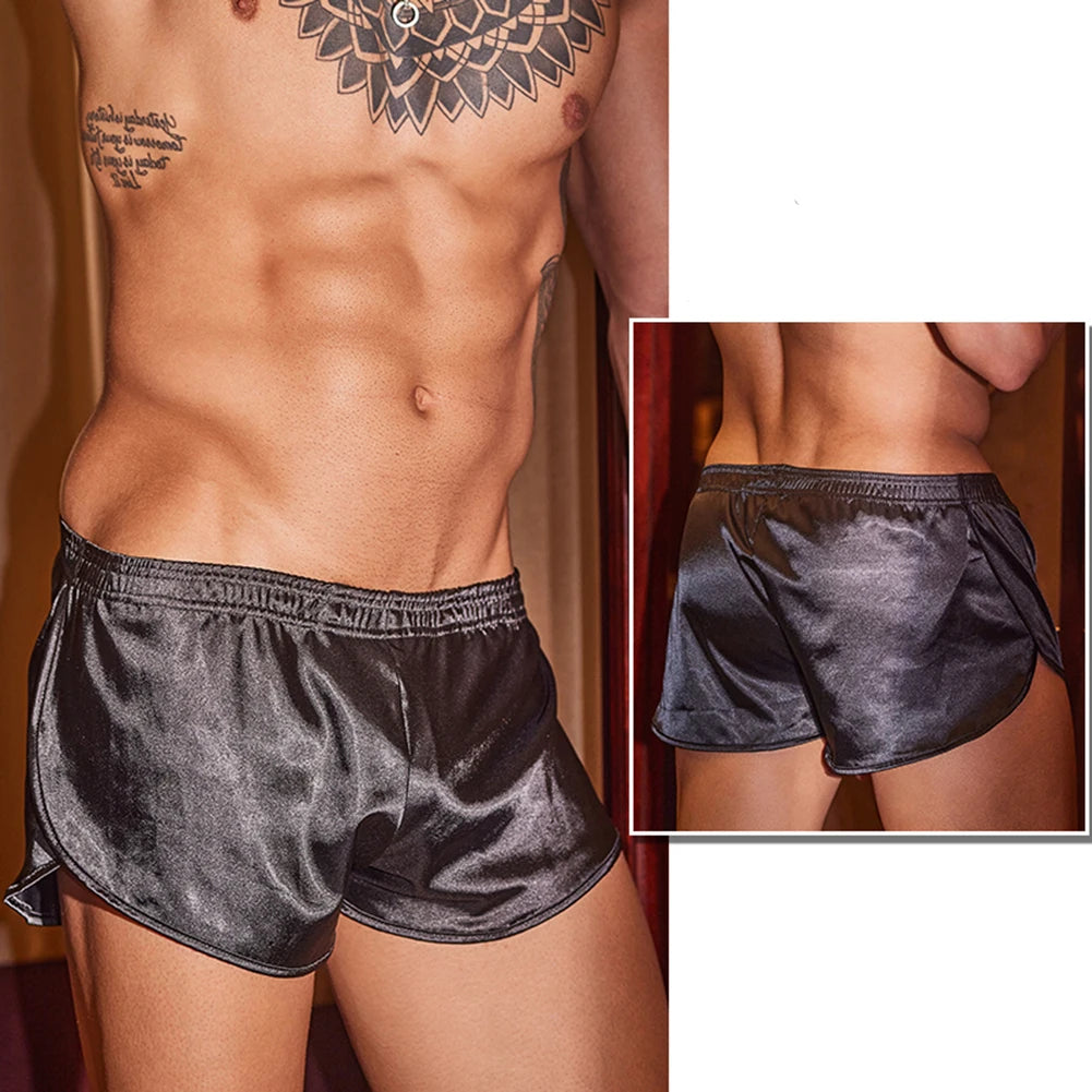 Men's Low Waist Boxer Briefs Sleep Bottoms
