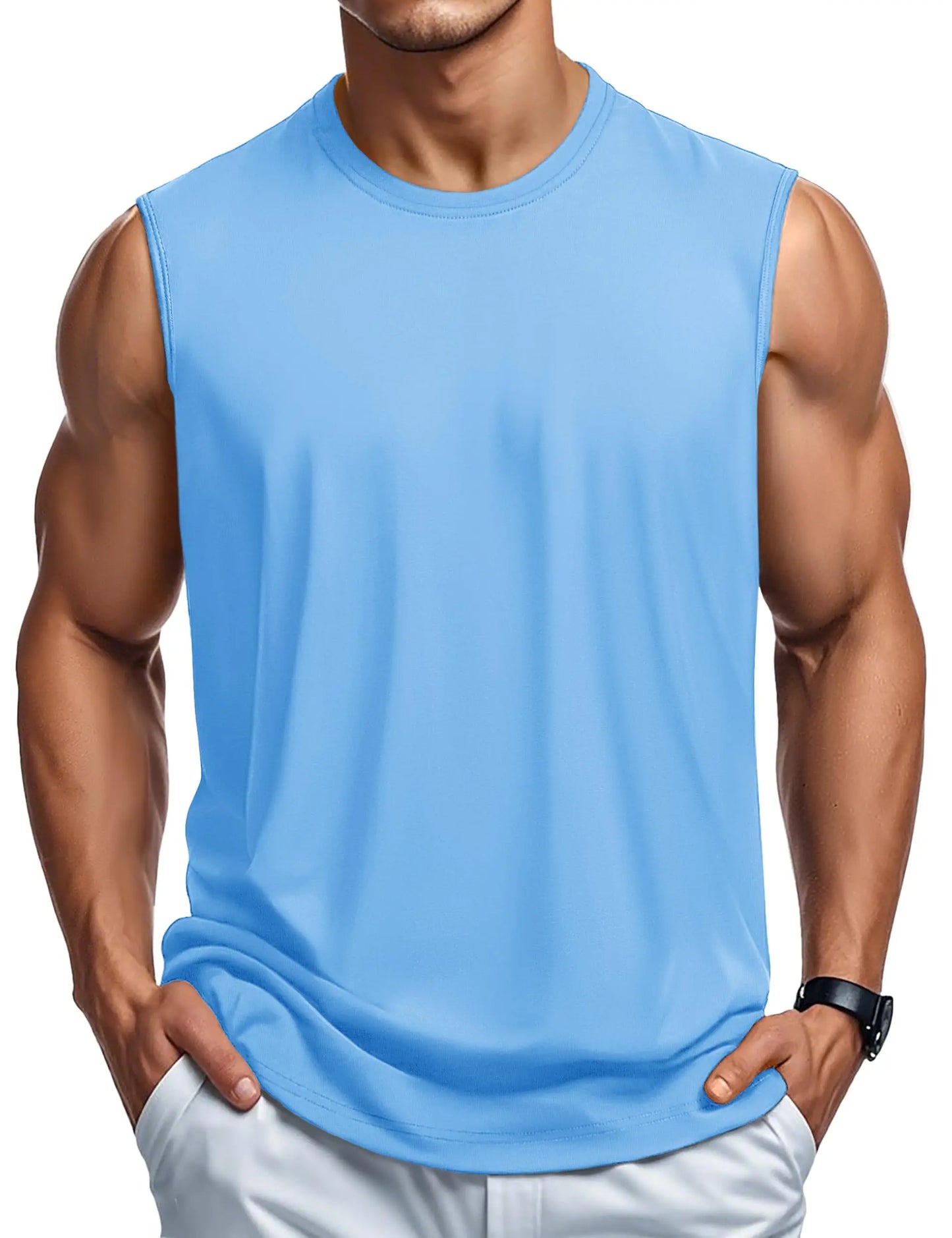 MAGCOMSEN Men's Cotton Sports Tank Top for Summer
