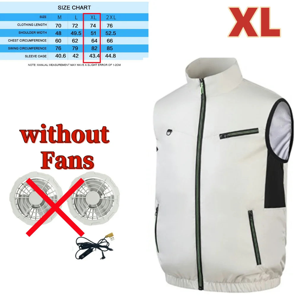 Cooling Fan Vest for Men and Women - Breathable Polyester