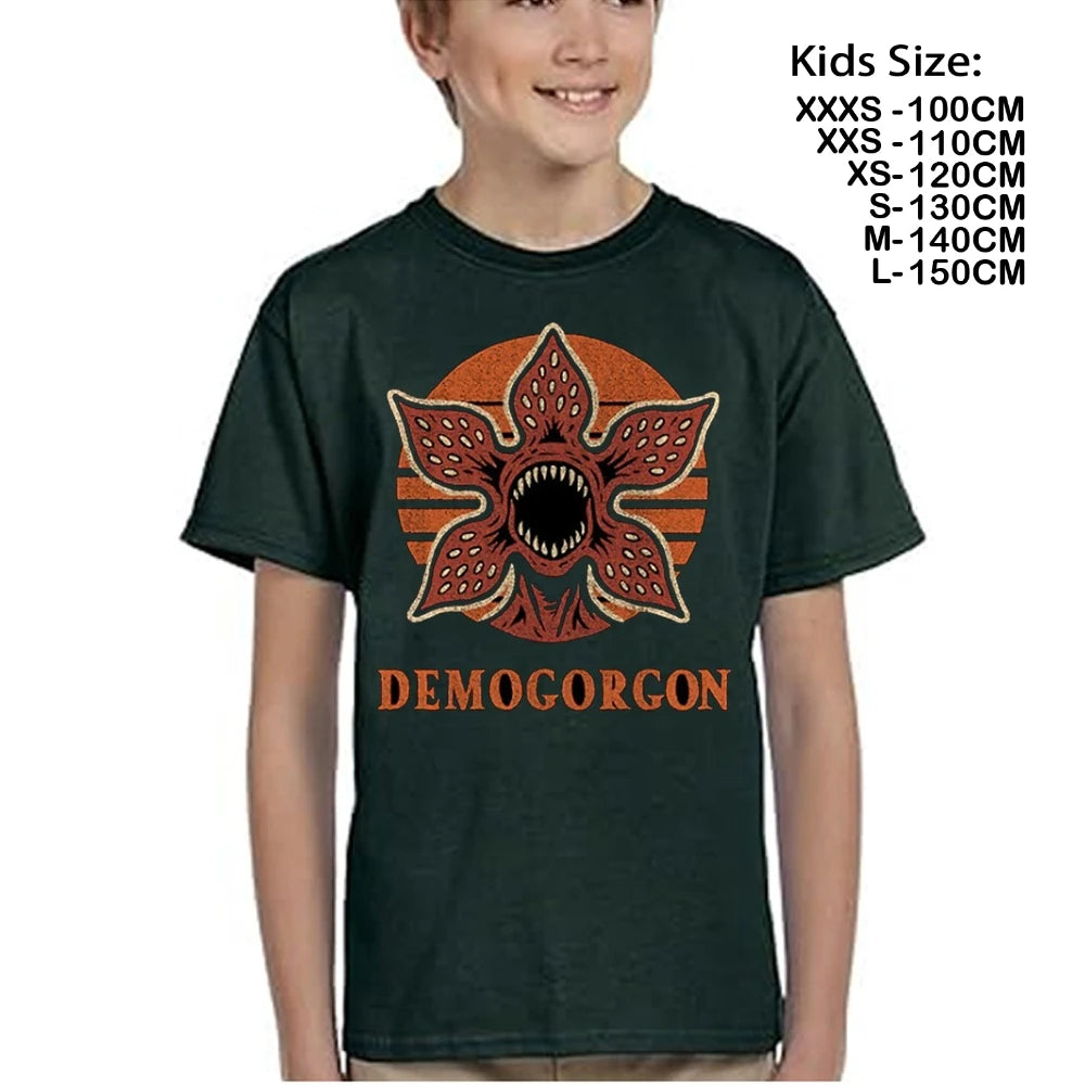 Hawkins Demogorgon Cotton T-Shirt for Boys