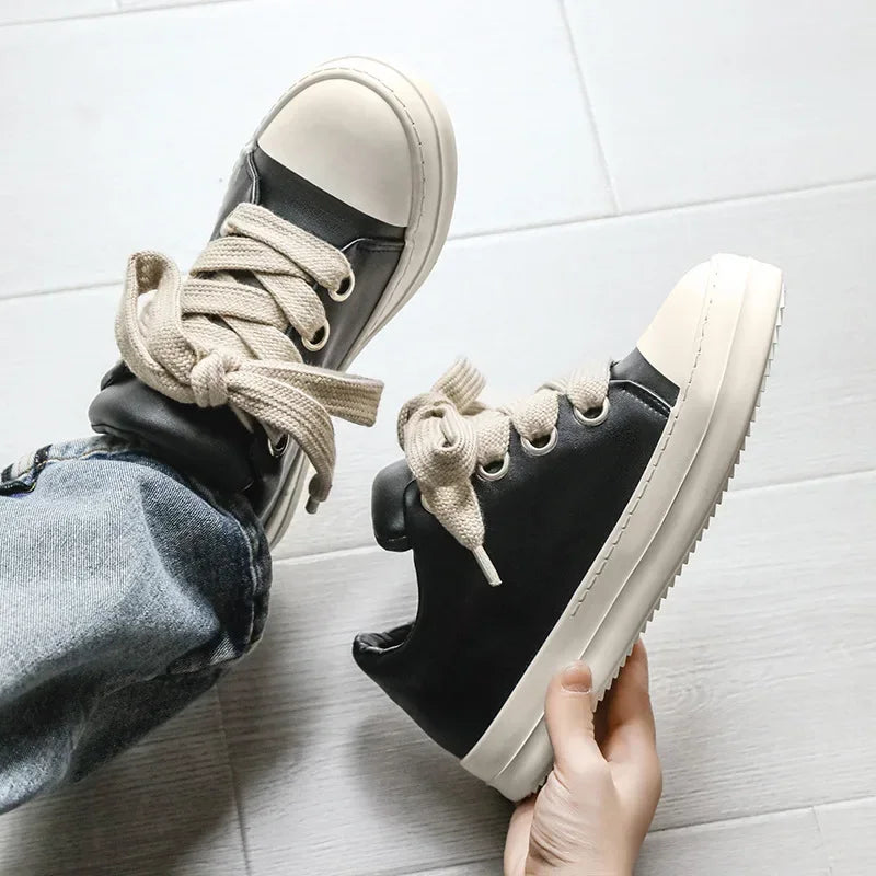 Men's PU Leather Casual Sneakers for Spring and Autumn
