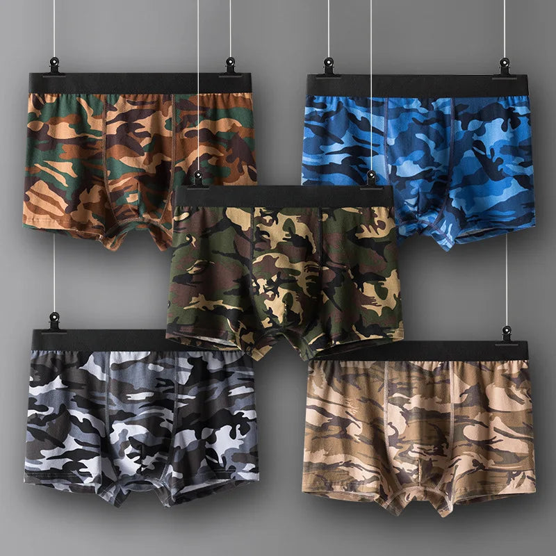 Camouflage Cotton Boxers by MOONBIFFY for Men