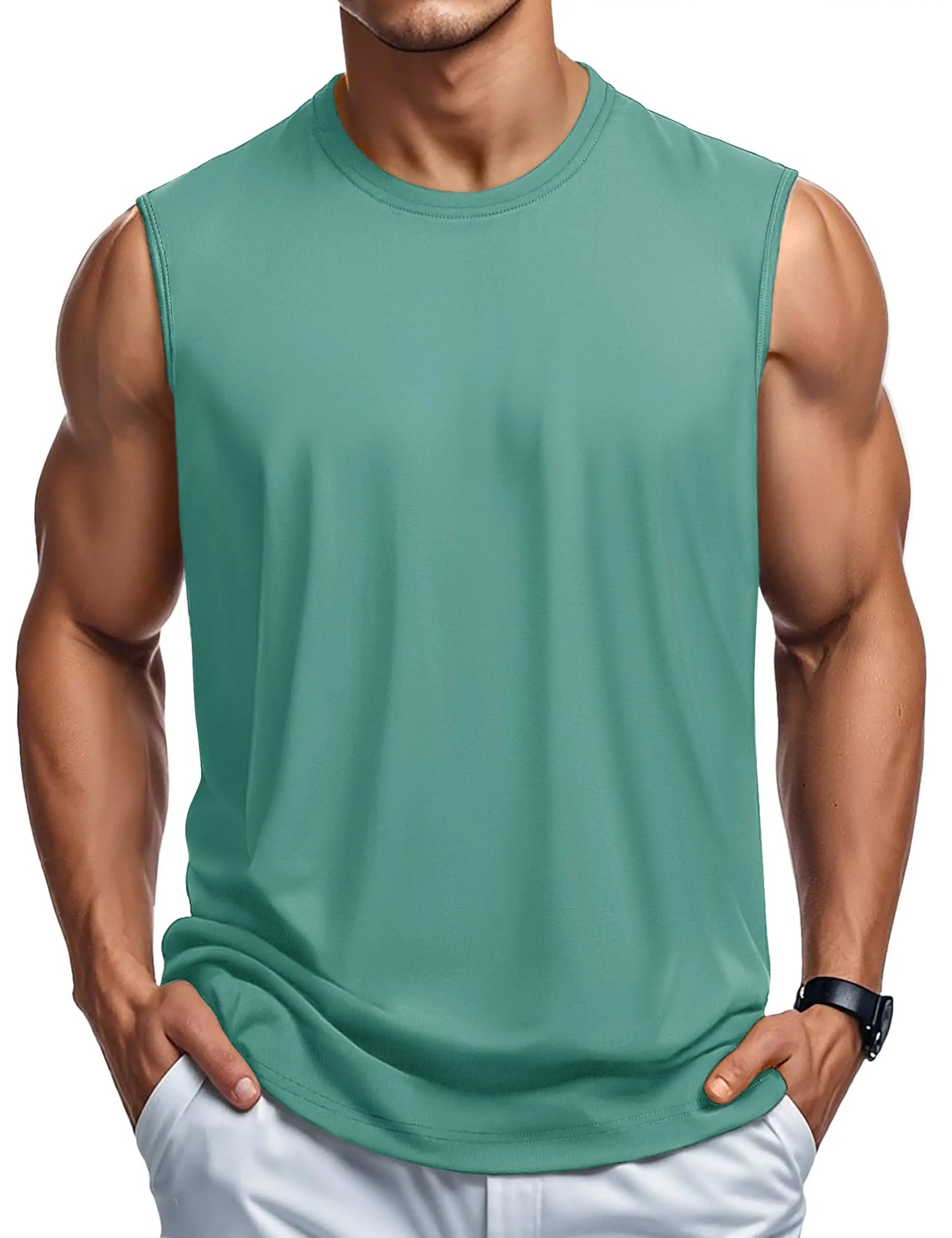 MAGCOMSEN Men's Cotton Sports Tank Top for Summer