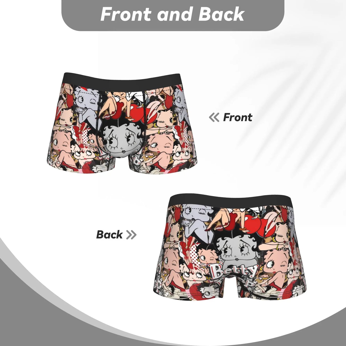 Men's Cartoon Boops Boxer Shorts Underwear