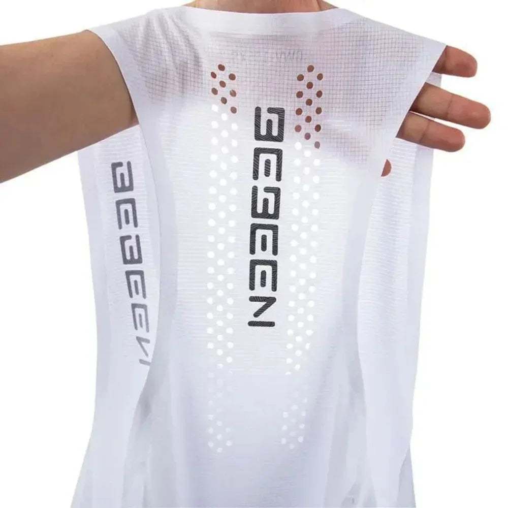 Mens Vest Mesh Breathable Quick Dry Outdoor Sports Sleeveless Top Lightweight Slim Fit Tank Top Men'S Fashion Summer New