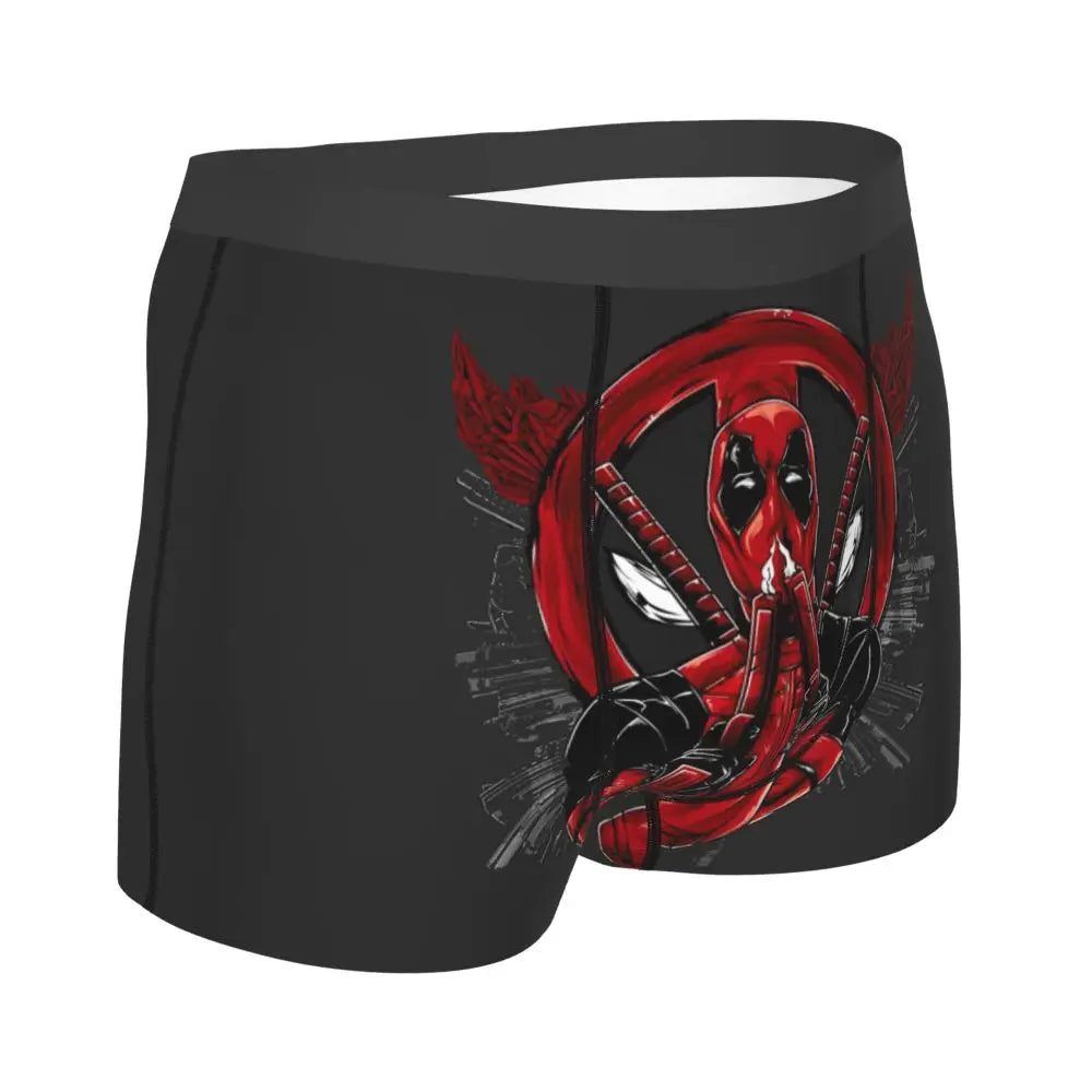 Deadpool Boxer Shorts for Men - Lycra Polyester Blend