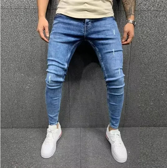 Mens Black Casual Slim Fit Jeans Pants