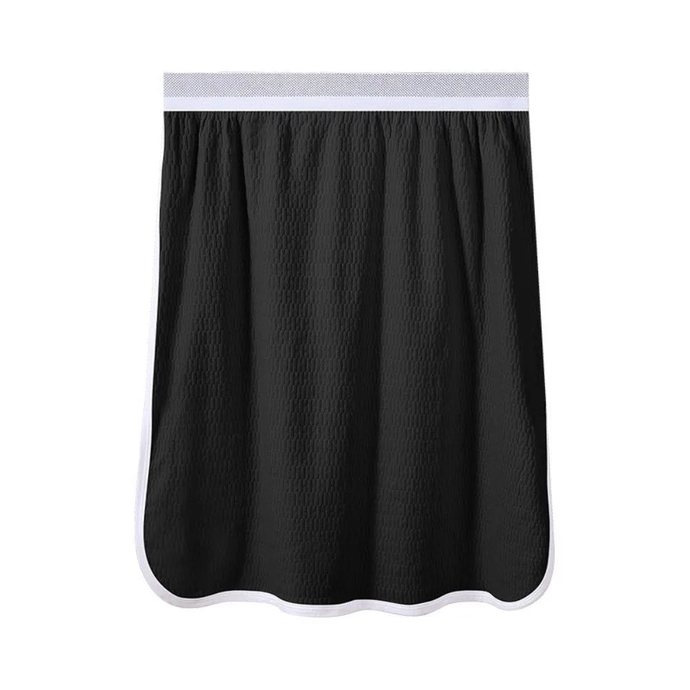 Cotton Men's Sleeping Skirt Pants with Buttons No Underwear Male Bath Towel Sleep Artifact Insensitive Half Body Apron