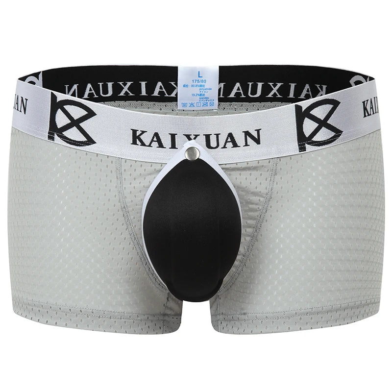 Men's Boxer Shorts with Removable Front Pad