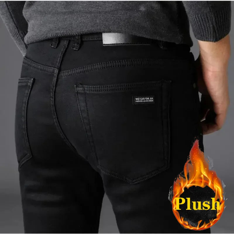 Men's Slim Fit Stretch Denim Jeans in Black