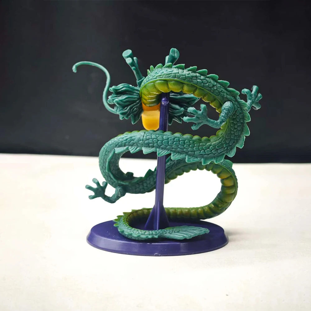 BANDAI Brand 1pc anime Green Ghidra Dragon toy figurine model with base, cake decoration, ornament, gift
