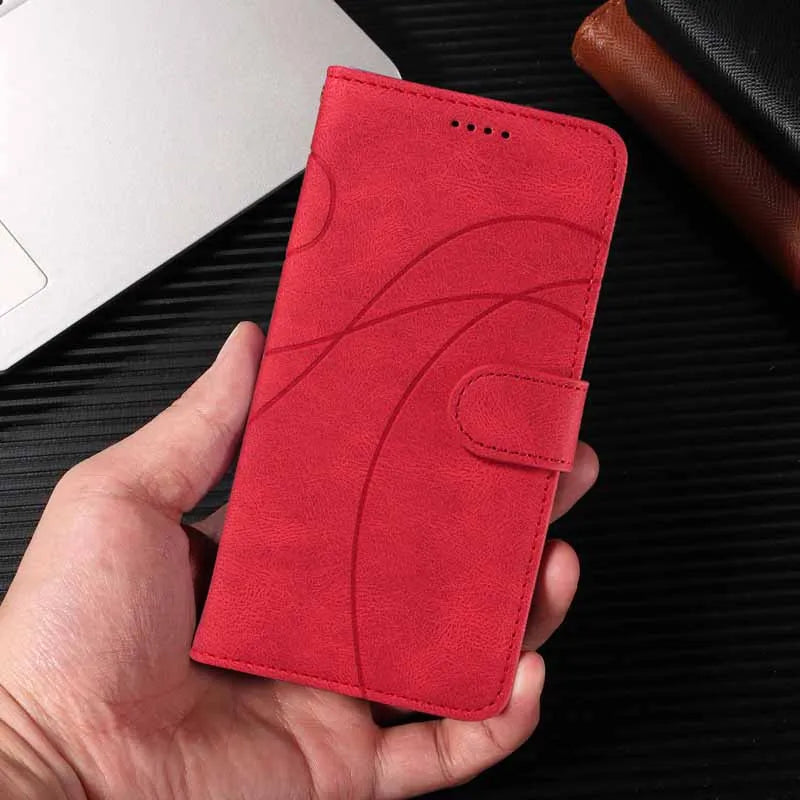 Tsimak Leather Case For Motorola Moto G13 Flip Wallet Phone Cover