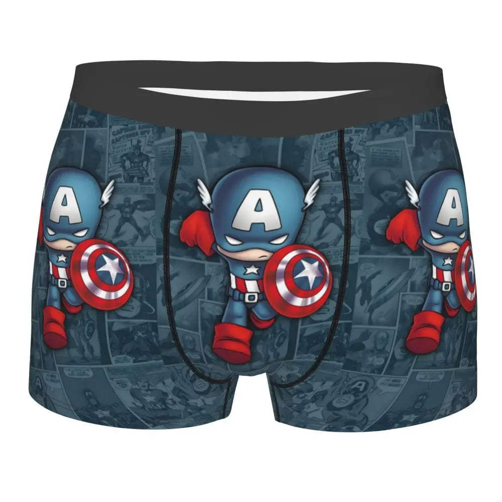 Captain America Comics Design Boxer Shorts for Men by MINISO