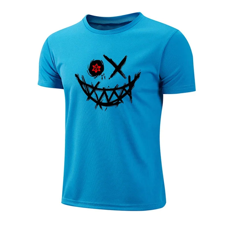 Mens Summer Exercise Training T-shirt High Quality Quick Dry Lightweight Male Casual Sports Top Outdoor Marathon Round Neck Tees