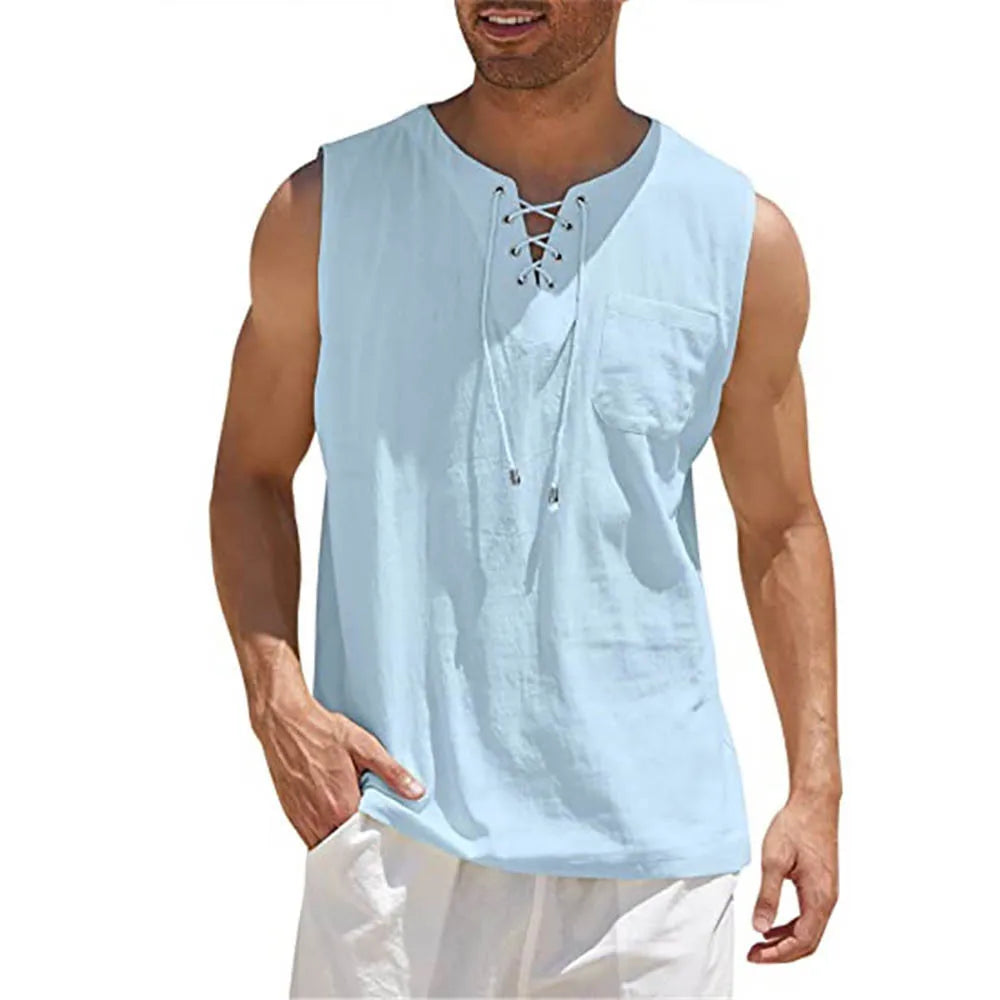 Men's Summer Lightweight V-Neck Tank Top