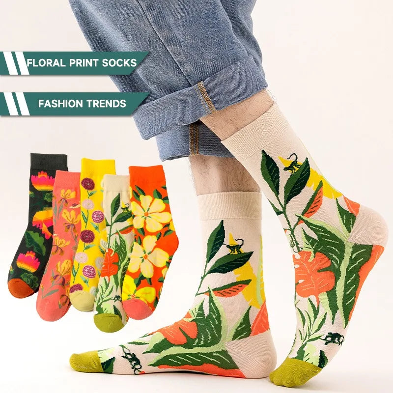 Funny Socks for Men Women Couple Fun Cozy Crazy Novelty Fashion Breathable Printed Graffit Cotton Boot Socks