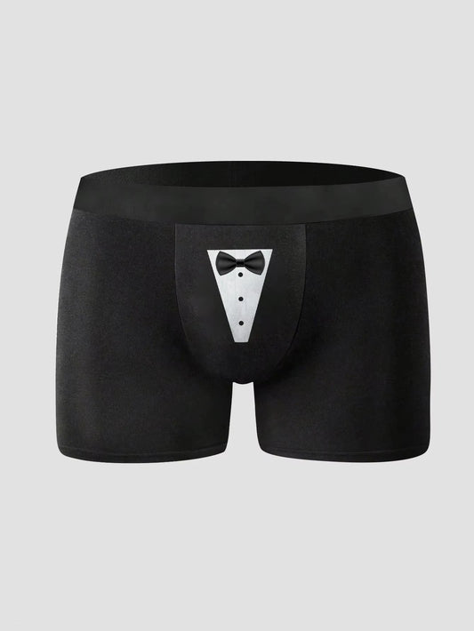 Men's boxer underwear - Interesting and novel underwear - letter printing, soft, breathable underwear and shorts M L XL XXL