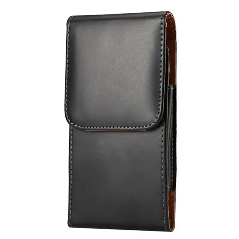 evolou Leather Phone Belt Case for Iphone 16 Pro Max 16E 12 13 Mini 14 15 Belt Clip Waist Bag Magnetic Vertical Case