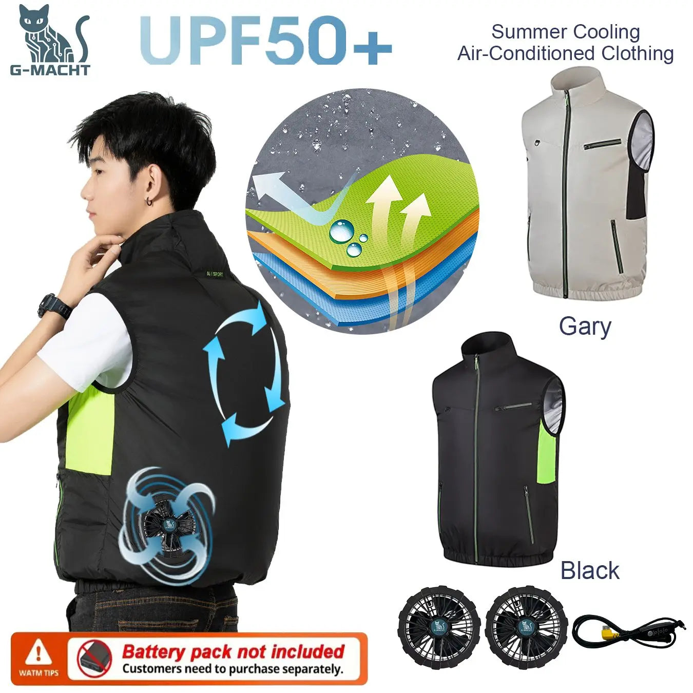G-MACHT Breathable Cooling Vest for Outdoor Fishing