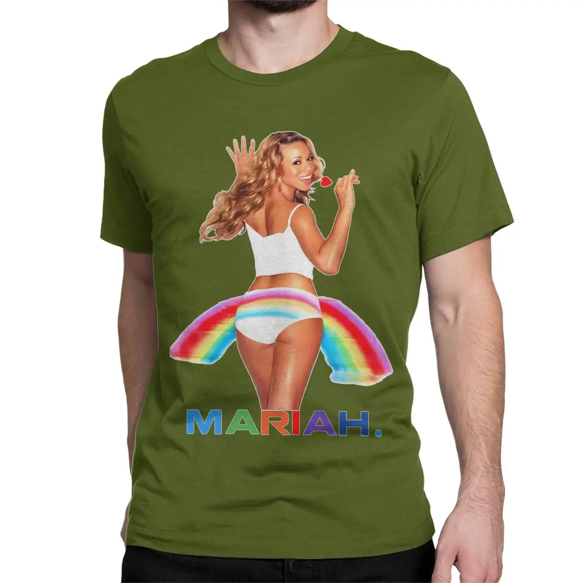 Mariah Carey Creative 100% Cotton Crew Neck Short Sleeve T-Shirts for Men Women