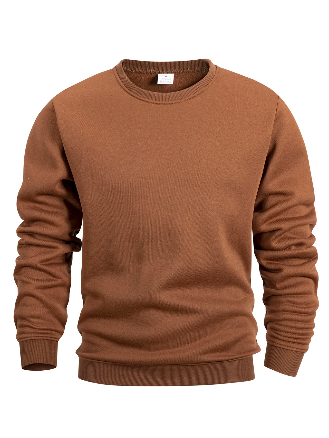 Men's Crew Neck Sweatshirts in Solid Color Man Sportswear