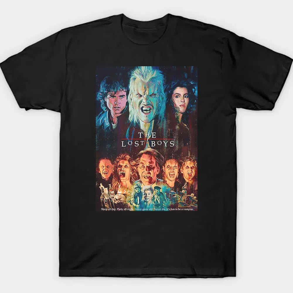 CHAMPRINT Retro The Lost Boys David Vampire Graphic T Shirts Santa Carla Scary Halloween Top