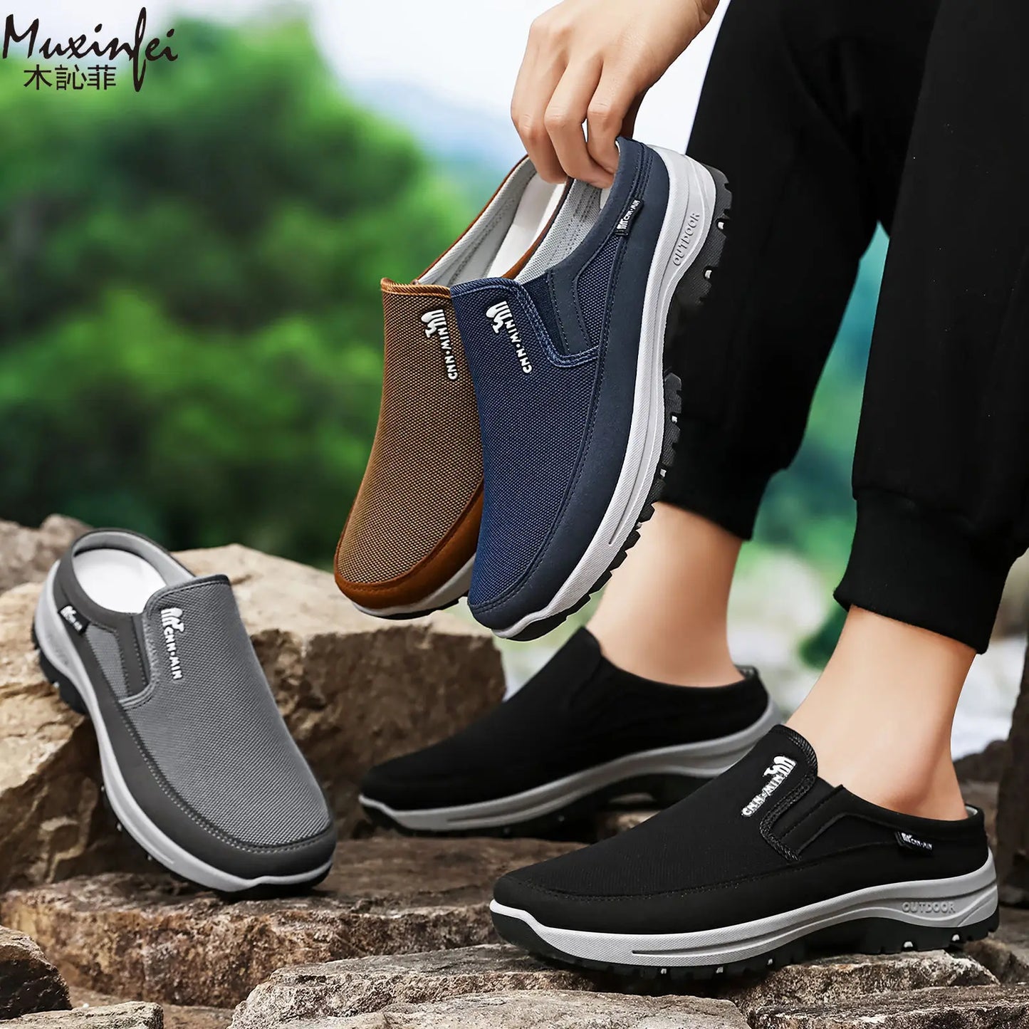 Men's Shoes 2026 Spring New Versatile Casual Half Top Single Shoes Comfortable, Breathable, Odorous Foot Size 39-47