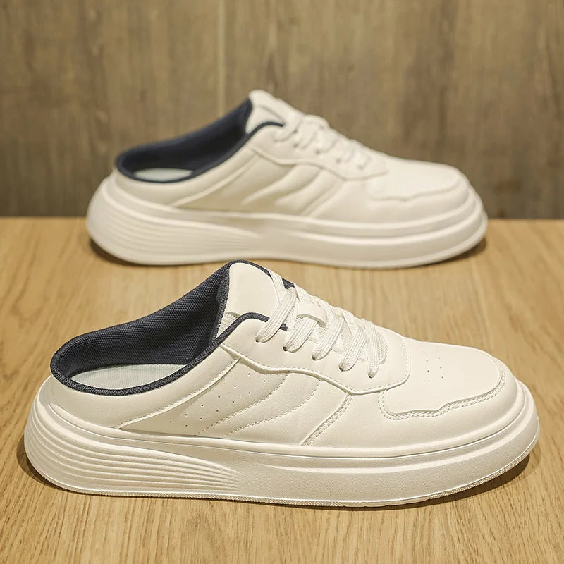 Men's Casual PU Slippers for Outdoor Use
