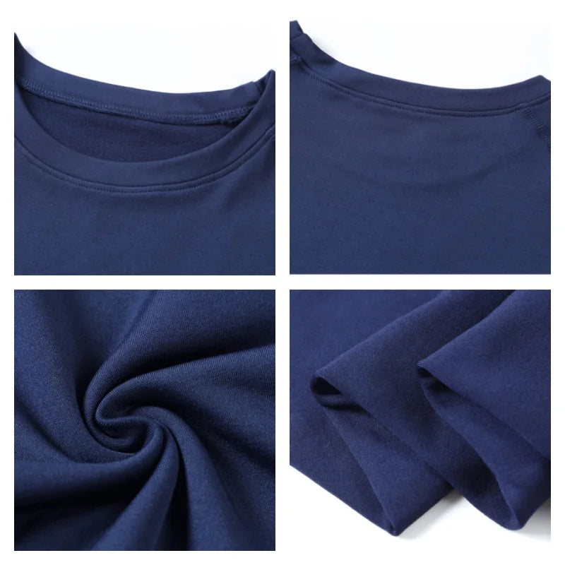 Men's Winter Thermal Underwear Thin Fleece Elastic Compression Fitness For Winter Sports